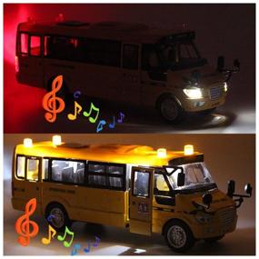 img 1 attached to Collectible model school bus “School Bus” 1:55 metal (light, sound)