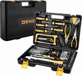 img 1 attached to Tool set DEKO DKMT89, 89 pcs., black/yellow