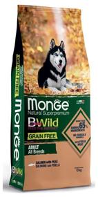 img 1 attached to Dry dog ​​food Monge BWILD Feed the Instinct, salmon, with peas 1 pack. x 1 pc. x 12 kg