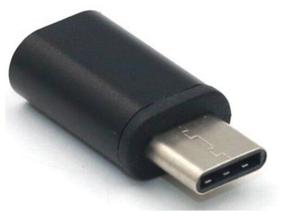 img 1 attached to Адаптер переходник MicroUSB (F) - Type-C (M) GSMIN Cay (Черный)