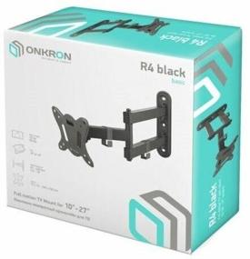 img 3 attached to Wall mount ONKRON R4 for TV 10"-32", tilt-swivel, up to 25 kg, black