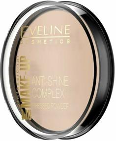 img 1 attached to Eveline Cosmetics Art Make-Up Professional Anti-Shine Complex Pressed Powder 35 Golden Beige