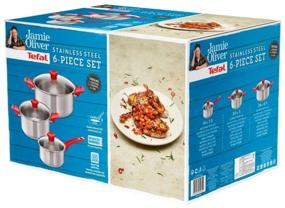 img 2 attached to Набор посуды Tefal Jamie Oliver H802S674 6 пр. серебристый/красный