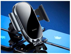 img 3 attached to Baseus Smart Car Mount Cell Holder (Sugent-ZN01/ZN03/ZN0S) Black