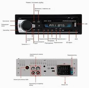 img 2 attached to Radio, car radio, car radio, radio, front USB, bluetooth, AUX, remote control