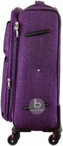 img 3 attached to Fabric suitcase on 4 wheels / Luggage / Medium M / 75 L / Durable and waterproof / Fabric