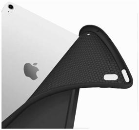 img 1 attached to Tablet case for Apple iPad Air 5 10.9 (2022) / iPad Air 4 (2020), made of soft silicone, transforms into a stand (black)