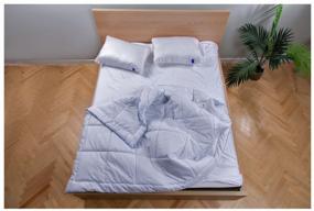 img 2 attached to Blanket Blue Sleep Duvet, all season, 140 x 205 cm, white