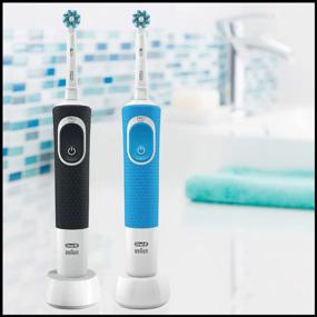img 2 attached to 🪥 Oral-B Vitality D100.413.1 CrossAction Vibrating Toothbrush - Black, White, Blue