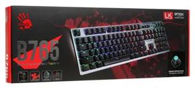 img 1 attached to Gaming keyboard Bloody B765 Light Strike (LK), gray, Russian