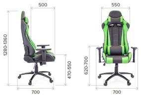 img 3 attached to Computer chair Everprof Lotus S9 gaming, upholstery: imitation leather, color: black/green