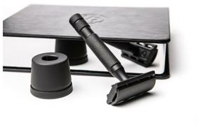 img 3 attached to Rockwell Razors 6S T-Shape Razor, stainless steel, matte black, 5 replacement blades