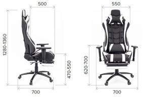 img 3 attached to 🖥️ Everprof Lotus S1 Gaming Computer Chair: Black/White Imitation Leather Upholstery