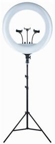 img 3 attached to Ring lamp 54 cm tripod 2 m remote control 3 phone holders "Selfie Ring LED Soft Ring Light RL-21"