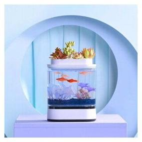 img 2 attached to Aquarium set 1.5 L Xiaomi Descriptive Geometry C300 Mini Fish Tank green