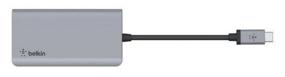 img 1 attached to Belkin 4in1 USB-C to HDMI Adapter, 2xUSB-A, USB-C, 100W, Gray