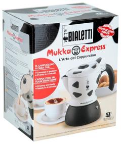 img 3 attached to Geyser coffee maker Bialetti Mukka Express (2 cups), white/black
