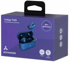 img 1 attached to Wireless headphones Accesstyle Indigo TWS, blue