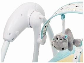 img 3 attached to 🪀 Turquoise Amarobaby Swinging Baby Swing