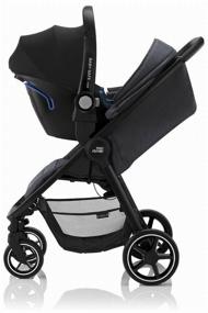 img 3 attached to Britax Roemer B-Agile R Stroller: Sleek and Stylish in Black Shadow/Black
