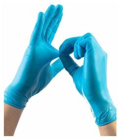 img 3 attached to Gloves Wally Plastic nitrile, 50 pairs, size M, color blue