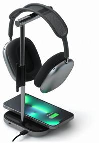 img 2 attached to Подставка для наушников с беспроводной зарядкой Satechi 2-in-1 Headphone Stand with Wireless Charger (ST-UCHSMCM)