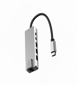 img 1 attached to Hub/Hub USB-C HUB 5 in 1/Adapter with USB 3.0, RJ45, HDMI 4K, PD Charging up to 100W for MacBook Pro/Air