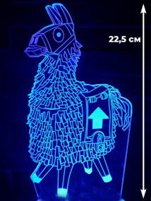 img 3 attached to 3D Night Light Fortnite Fortnite Llama Night Light For Boys Girls