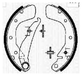 img 3 attached to Барабанные тормозные колодки задние SANGSIN BRAKE SA055 для Opel, Chevrolet, Daewoo (4 шт.)