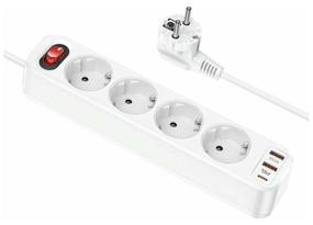 img 3 attached to Surge protector Hoco NS1, 4 sockets, c/o, 16A / 4000 W white 1.8 m