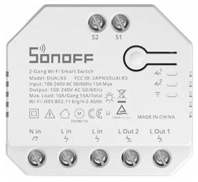 img 3 attached to Sonoff Dual R3 WiFi умный двухканальный модуль 10-15А (Алиса, Alexa, Google Assistant, Siri и др.)