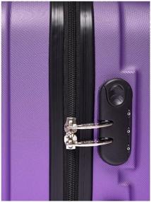 img 3 attached to Family suitcase on wheels L "Case Krabi BCP-12-02 (material: ABS plastic, combination lock, removable wheels, size S, Purple)
