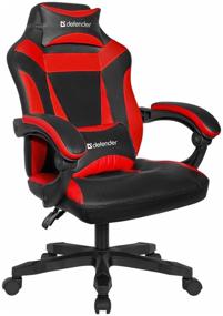 img 3 attached to Computer chair Defender Master gaming, upholstery: imitation leather, color: black/red