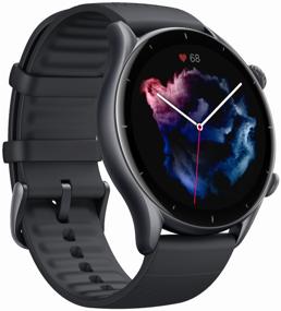img 3 attached to Amazfit GTR 3 Smart Watch, Thunderstorm Black