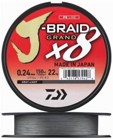 img 1 attached to Braided cord DAIWA J-Braid Grand X8 d=0.24 mm, 135 m, 22 kg, light grey, 1 pc.