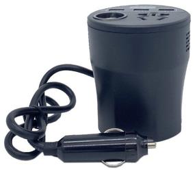 img 1 attached to Car inverter to cigarette lighter socket 12v/24v up to 220v (black)