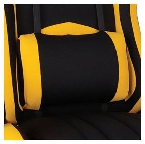 img 3 attached to 🎮 Gaming Chair Helmi HL-G07 Pointer - Textile Upholstery, Black/Yellow