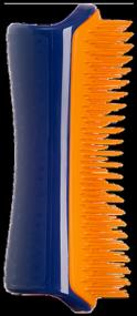 img 1 attached to PET TEEZER Detangling & Dog Grooming Brush, blue/orange