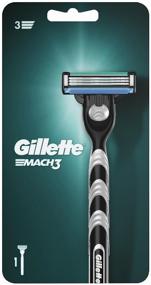 img 1 attached to Gillette Mach3 Men’s Razor, 1 cassette, with 3 blades, stronger than steel, for precise shaving