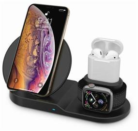 img 3 attached to Wireless Charging Station / Wireless Charging / Fast Charge 3-in-1 / iPhone / Android / Watch / Headphones multifunctional black