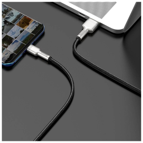 img 3 attached to Baseus Cafule Series Metal Data USB Cable - USB Type C Cable 66W 25cm Black (CATJK-01)