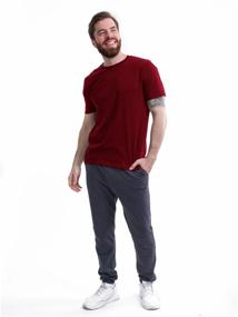 img 3 attached to T-shirt for men red cherry burgundy basic lightweight cotton AVANZADO