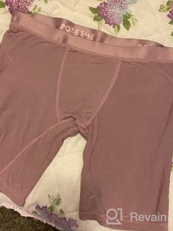 img 1 attached to Comfortable MicroModal Anti-Chafing Boyshorts Underwear With 8" Inseam For Women By POSESHE - Available In Sizes S-5XL review by Jessica Dubois