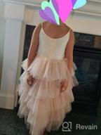 img 1 attached to 🌸 Flower Girl Dresses with Strap, Lace, Tiered Tutu, and Tulle - Maxi Style for Parties review by Justin Spence