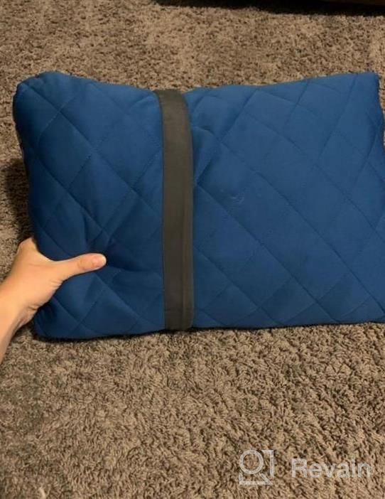 img 1 attached to Compressible Memory Foam Camping Pillow By Bisgear - Ideal For Backpacking, Travel, Road Trips, Hammock Beds & Sleeping Bags - Ultra-Lightweight, Super Comfortable And Compact review by Bob Trapp
