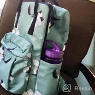 img 1 attached to HotStyle BESTIE Floral Backpack - Perfect For School, College & Travel In Magnolia Mint! review by Ron Thomas