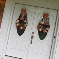 img 1 attached to AnapoliZ Wreath Hooks Door Hanger For Bathroom Bedroom, Coats, Towels Metal Home Display Holiday Front Door Special Elegant Unique Design Premium Sturdy Metal (2 Piece, White) review by Christina Miller