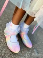 img 1 attached to 🌈 ADAMUMU Glitter Toddler Princess Colorful Flats for Girls' Shoes review by Ronald Cambridge