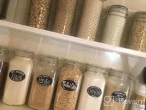 img 5 attached to EatNeat 5-Piece Airtight Glass Kitchen Canisters: 68, 51, 34, 27 & 17 Oz Mason Jars For Food Storage & Organization