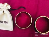 img 1 attached to Stunning Richera Set: 2 Mop Bangles with Dual Tones of Verdant Green review by Brandon Wong